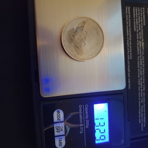 Swiss 5 Franc Coin 1988 Olympic Games used