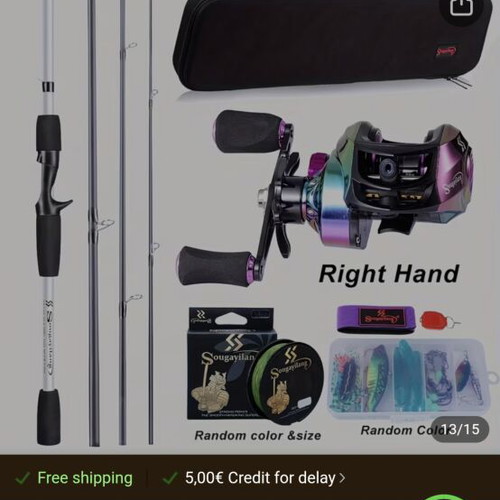 Baitcaster rod new, ready to use with accessories