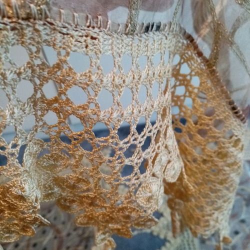 Soufli embroidery set silk new with handmade lace