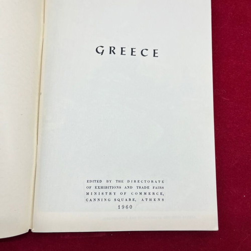 Vintage Greece travel guide 1960 like new, English