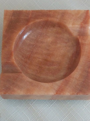 Vintage marble ashtray like new, square 7 cm