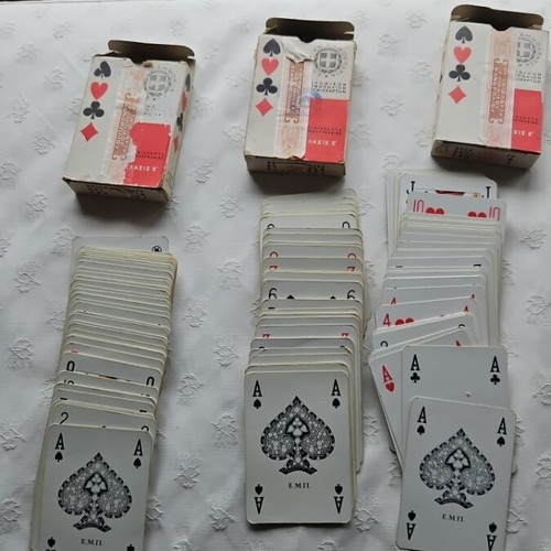 Paigniocharta Greek Monopoly Playing Cards like new, set of 3
