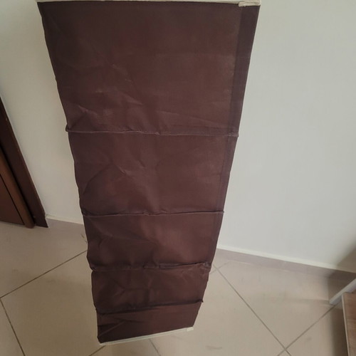 Brown hanging storage organizer with 5 shelves 28x28x90cm