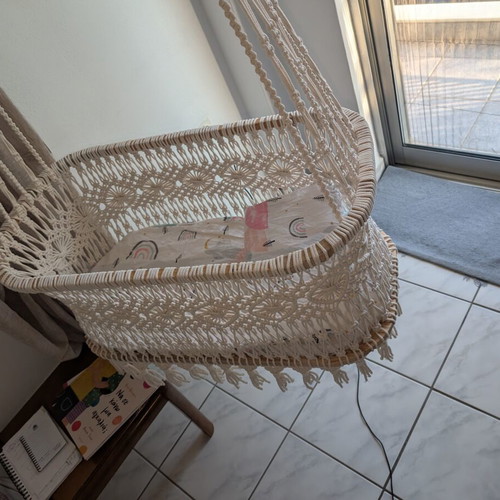 Decorative Hanging Baby Cradle with Mattress, New