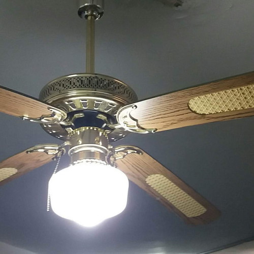 Ceiling fan used with light fixture