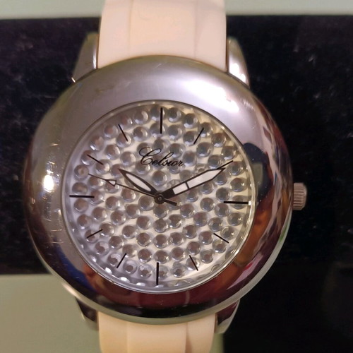Celsior women's watch used with rhinestones and silicone strap