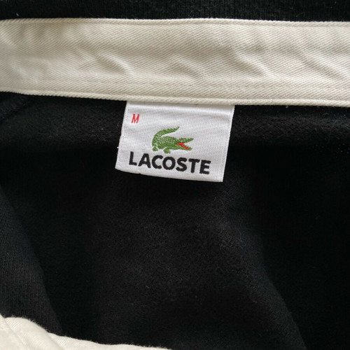 Lacoste long sleeve polo with stripes like new, size M