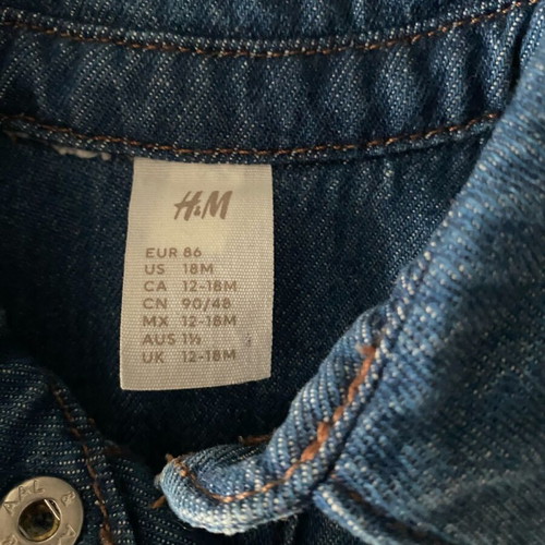 Denim dress A-line like new, H&M 18m