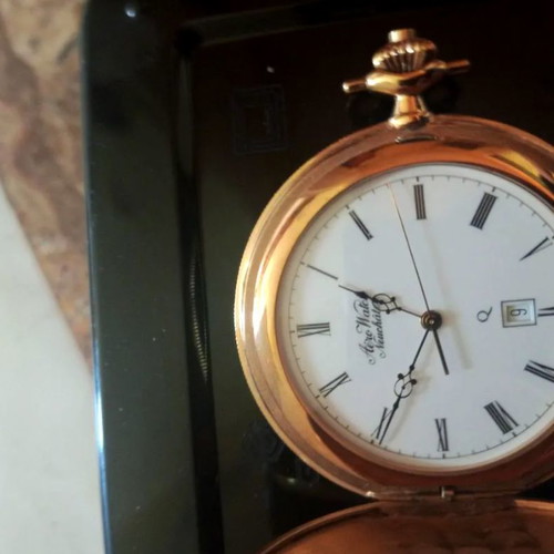 Aerowatch Swiss pocket watch used, high-quality gold-plated
