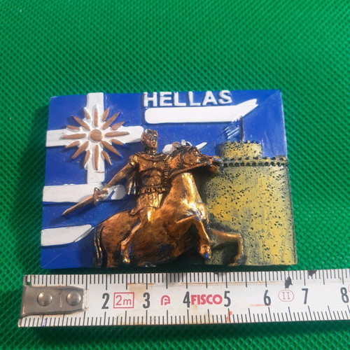 Decorative magnet with Greece theme, White Tower and Alexander the Great new