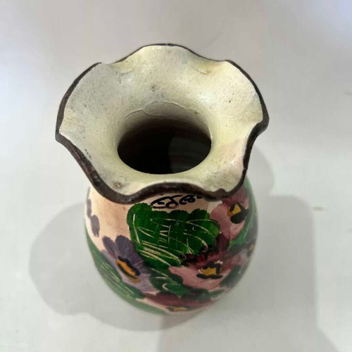 Decorative clay vase used hand-painted from Edessa 12x7