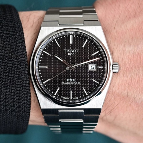 Tissot PRX Powermatic 80 watch, black dial