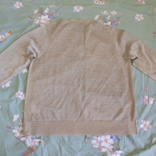 Peacocks thin cardigan size 12 like new, beige