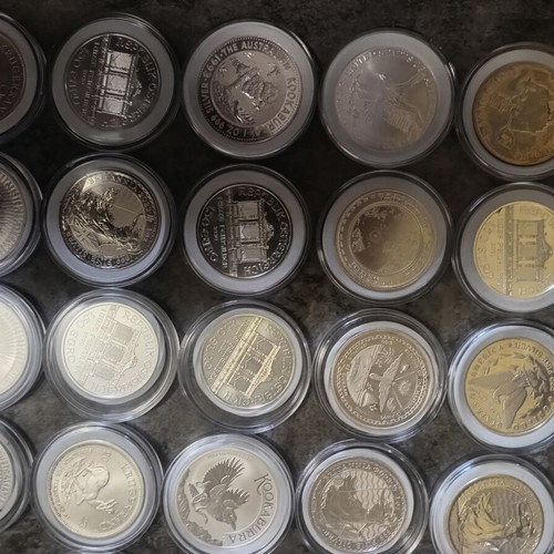 Silver and gold coins collection used, various years and countries