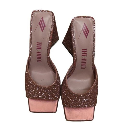 The Attico Devon mules glitter, like new, size 38, pink
