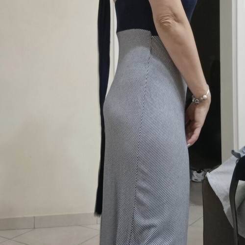 Maxin long dress like new, blue with open back