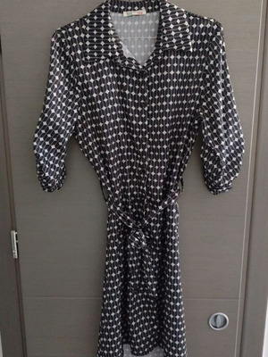 Women's summer dress size S, polyester, black and white