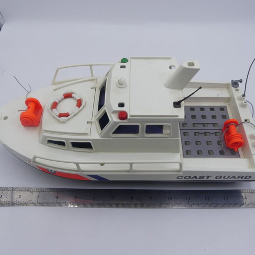 Playmobil Coast Guard Boat used, rigid plastic toy