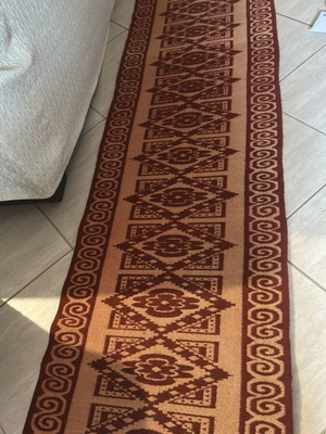 Wool runner rug, 2.93 x 0.67 m