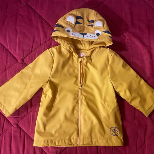 Dpam baby yellow waterproof jacket new, size 12 months