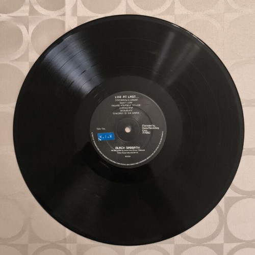 Black Sabbath vinyl records used, Live at Last and Sabotage