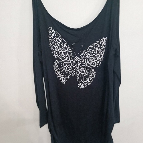 Black blouse dress used, size L