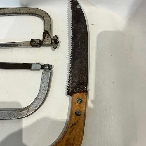 Set of 3 various hand saws used