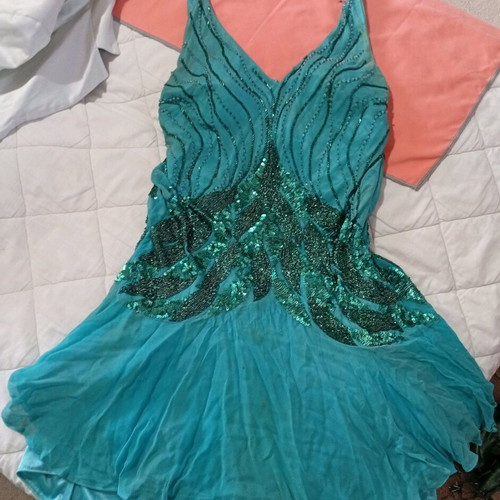 Allure dress set like new, green, dress, scarf, bag