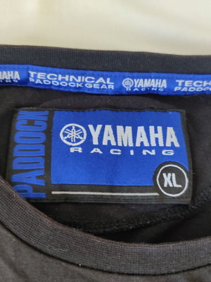 T-shirt Yamaha Racing Paddock μεταχειρισμένο, βαμβακερό, μαύρο, μέγεθος Extra Large