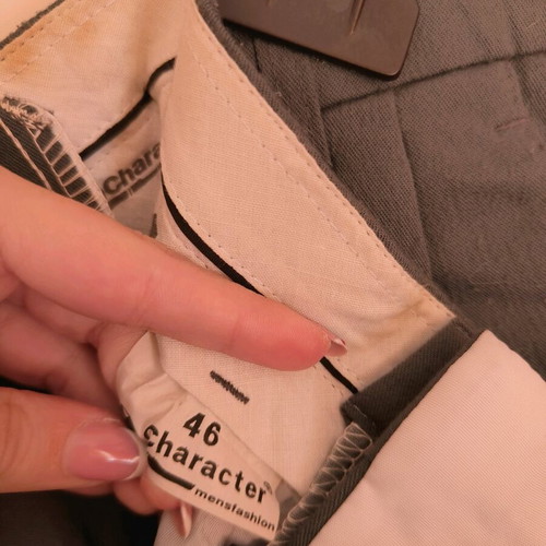 Character gray fabric pants like new, size 46