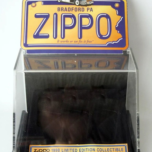 Vintage 1998 Zippo Limited Edition collectible lighter display new