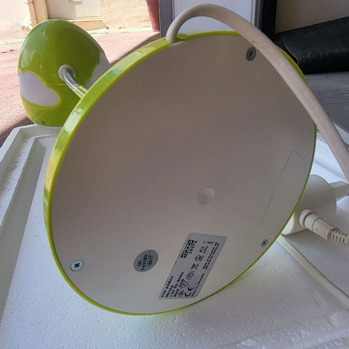 Table lamp for kids room used, light green from IKEA