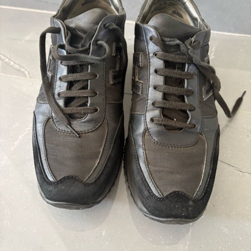 Hogan sneakers μαύρα μεταχειρισμένα, νούμερο 38,5-39, φαρδιά γραμμή