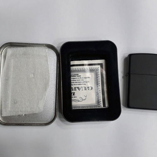 Zippo lighter black used, in original box