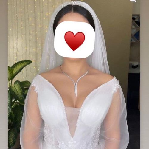 Handcrafted 3D Flowers Couture Wedding Dress with Shoes and Pearl Tiara like new