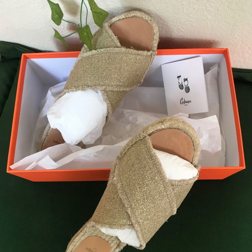 Castaner espadrilles new, size 41, gold Palmera oro claro