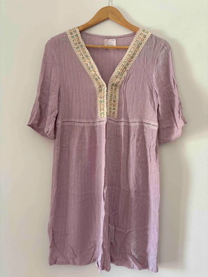 Achilleas Accessories kaftan, purple lilac with embroidery