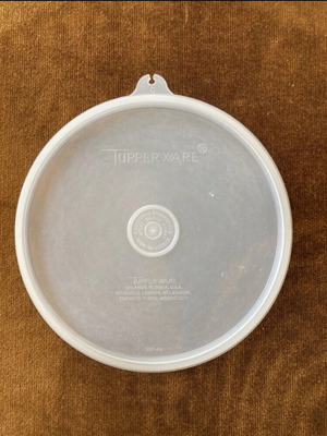 Tupperware vintage ημιδιαφανές πλαστικό καπάκι, 16,5 εκ.