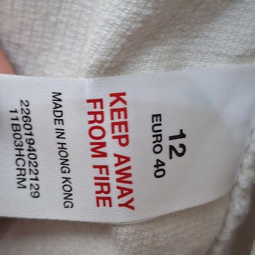 Women's Corduroy Jacket L like new, white, cotton