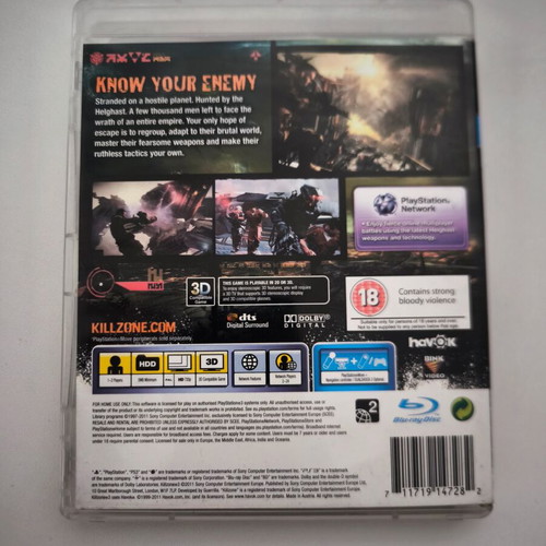 Killzone 3 PS3 game used, very good condition