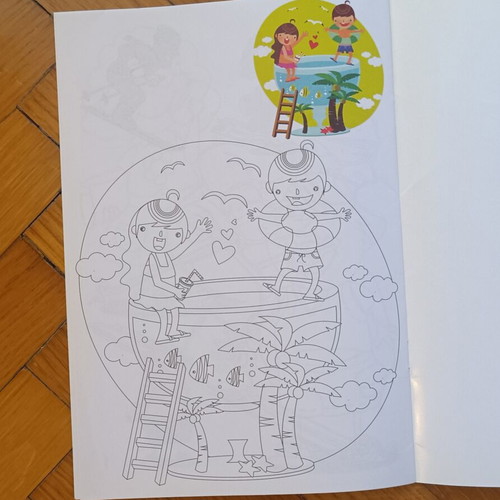Children's coloring book Chromatistes Pinelies