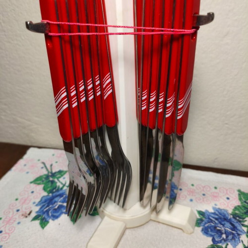 Vintage 1970s Cutlery Set 24 Pieces Made in Poland Like New