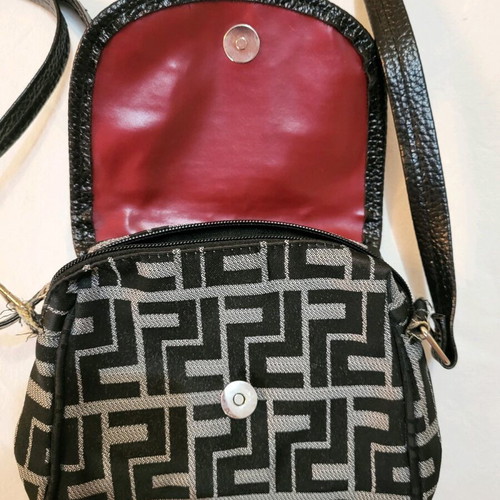 Crossbody bag like new, black and gray