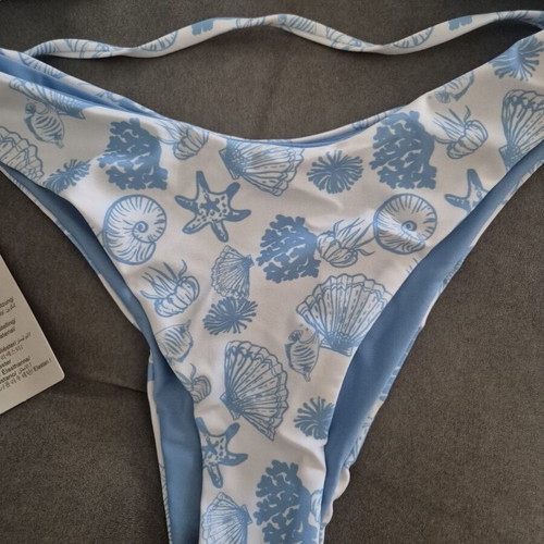 Shein bikini set, white and blue, size M