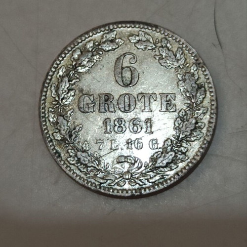 Bremen silver coin 6 Grote 1861