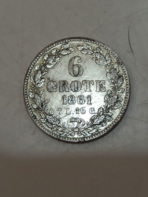 Βρέμη ασημένιο νόμισμα 6 Grote 1861