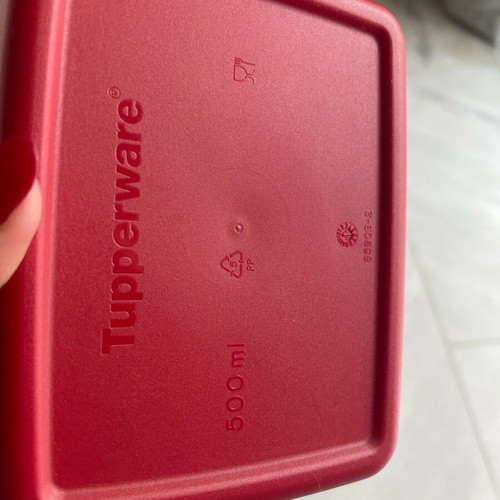 Tupperware 500ml new burgundy/white