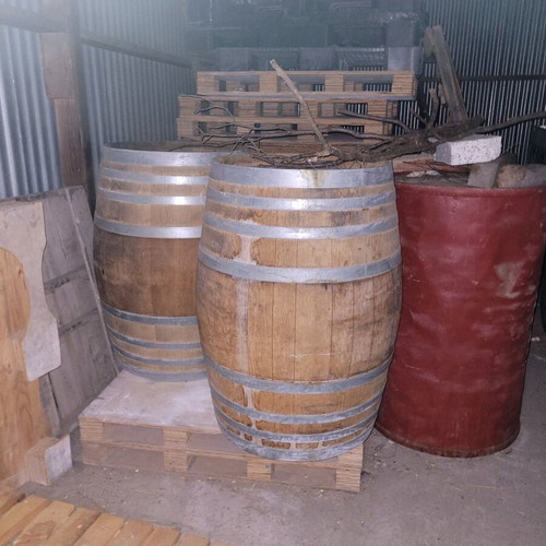 Wooden oak barrel