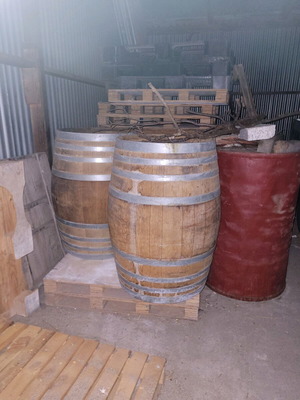 Wooden oak barrel