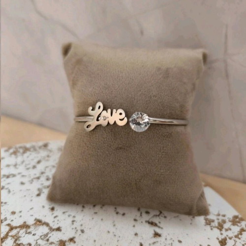 Steel bracelet new, silver, adjustable